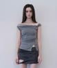 Demio Contour Strap Mini Skirt (Charcoal)