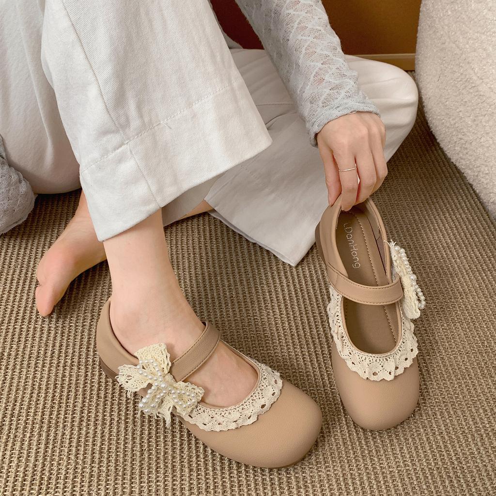 Retro vielseitige französische leichte Mund Dicke Ferse EinzelSchuhe Damen Sommer 2025 Neue Modelle mit Röcken, High-End weiche Sohle Mary Jane Schuhe