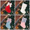 Flannel Christmas Bow Stockings Hanging Hanging Socks Ornaments  Christmas Decoration Supplies