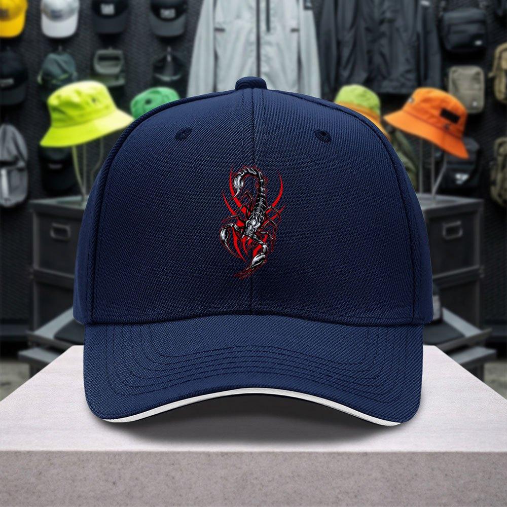 Scorpion Pattern Adjustable Baseball Cap Unisex Lightweight Outdoor Sports Casual Party Street Fashion Cap