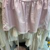 Dongdaemun Women's 2024 French Girlish Pink Lace-Trim Striped Wide-Leg Shorts