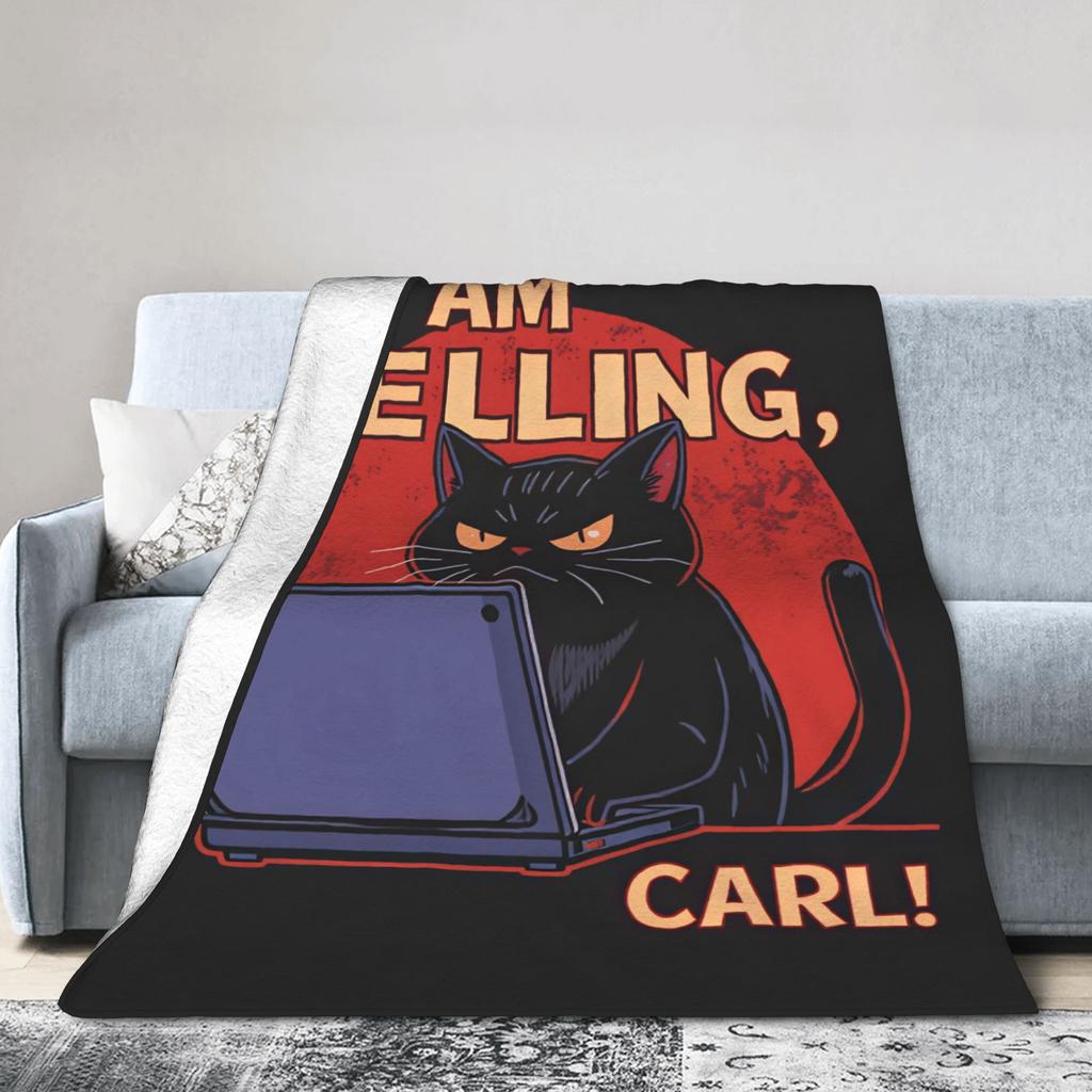 Dungeon Crawler Carl I am Yelling Carl Blankets Super Soft Print Plush Throw Blanket For Students Living Room Flannel Bed Cover