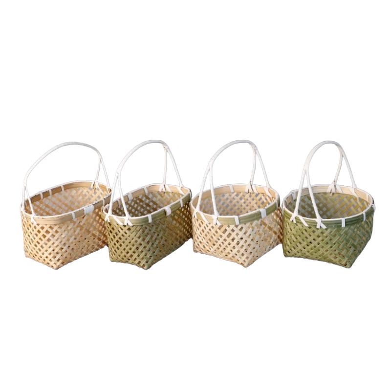 Bamboo Woven Handheld Basket Set
