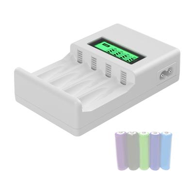 4 Bay AA AAA Battery Charger LCD Screen Charging 4 Slots Independent Slot for NiMH AA AAA Rechargeable Batteries