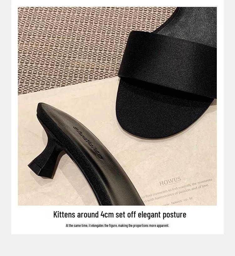 Hroznové Maminčiny Hedvábné Jednopáskové Sandály na Koťátkovém Podpatku z Kůže pro Ženy