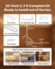 20-Pack 3.3 ft/1M V Shape LED Aluminum Channel, with Milky Cover, End Caps and Mounting Clips, Aluminum Profile for LED Strip Light Installations,