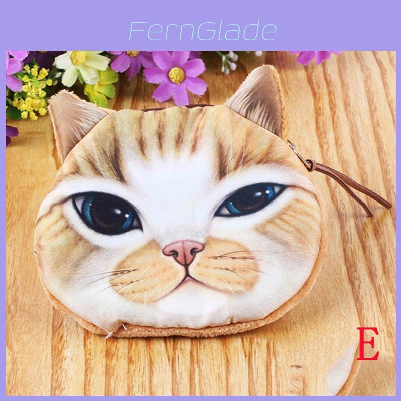 Versatile Fashion Women Cute Kitty Face Zipper Case Coin Kids Purse Wallet Makeup Bag For All Ages