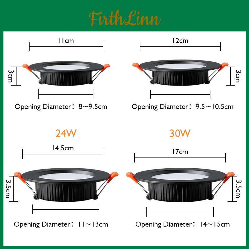 6pcs 7w Led 5w Downlight 9w 12w 15w 18w Ceiling Spot Light Recess Lamp Warm Whitecold Ac220v240v
