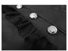 European-American Medieval Solid Color Long-Sleeve Irregular Women's Jacket for Stage Performance