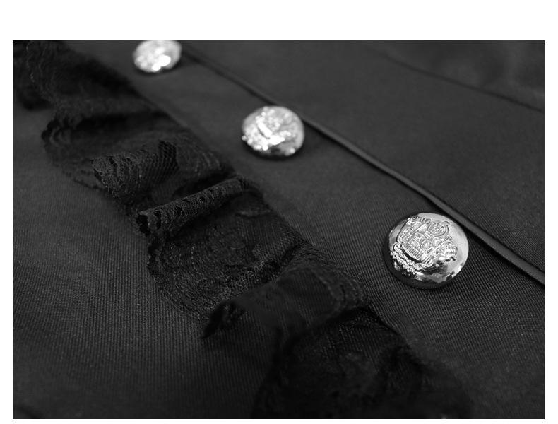 European-American Medieval Solid Color Long-Sleeve Irregular Women's Jacket for Stage Performance