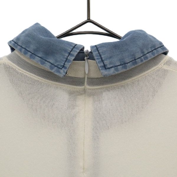 DIESEL switching Long sleeve one piece S white Women Used