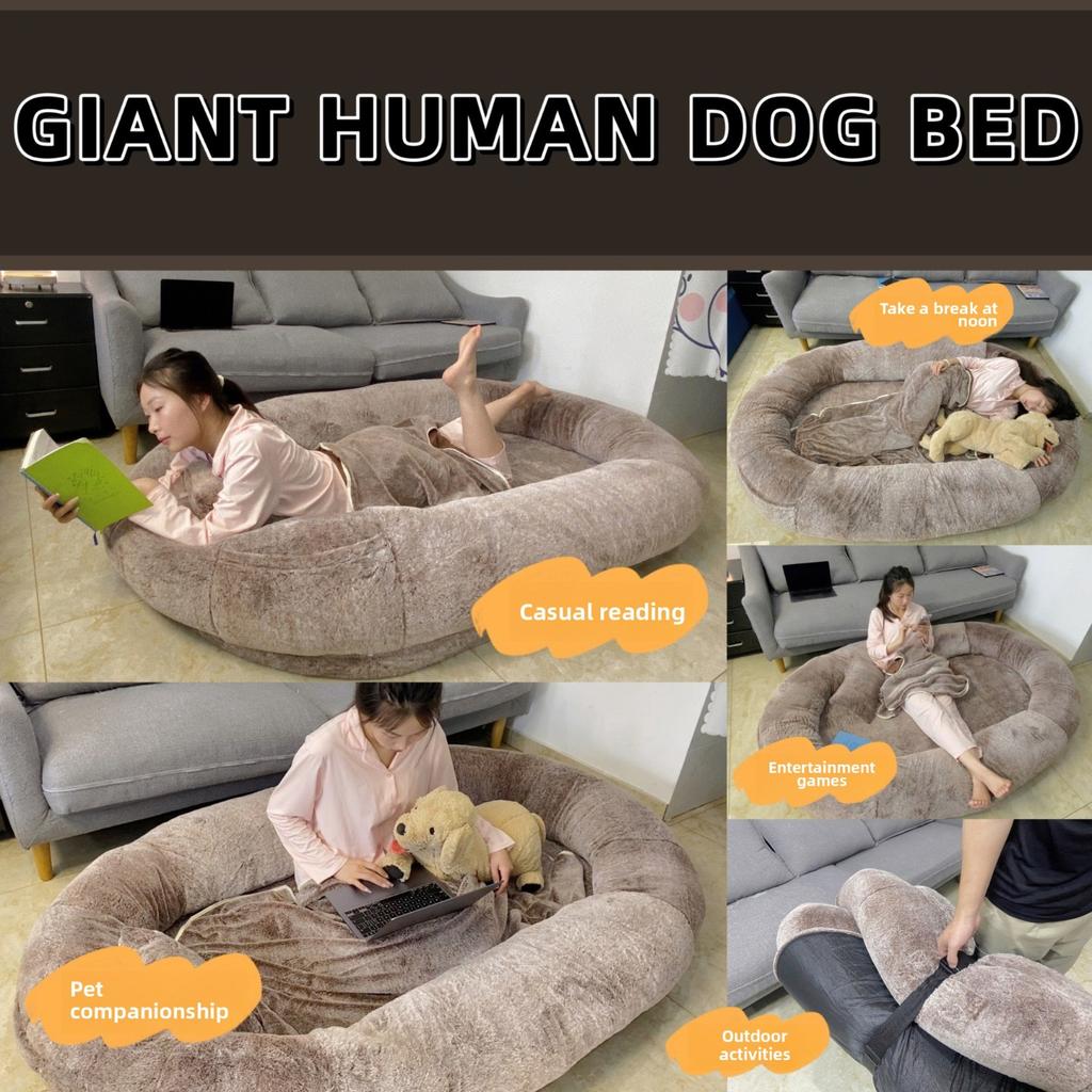 Premium Extra Large Pet Bed Sofa for Humans and Dogs Washable Dog Bed for Lazy Pets Big Cat and Dog Bed Dog Beds for Large Dogs