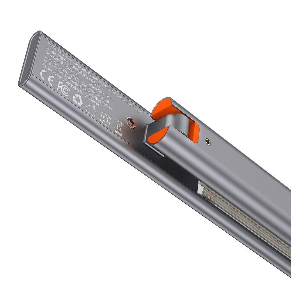Bezdrátová stolní LED lampa Baseus Smart Eye s baterií 2200 mAh, šedá (Model DGZG-0G)