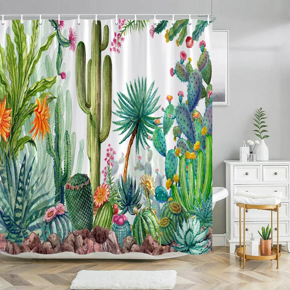 Hummingbird Floral Shower Curtain Watercolor Bird Flower Home Bathroom Decor Polyester Fabric Bathroom Curtain Set Hook Washable