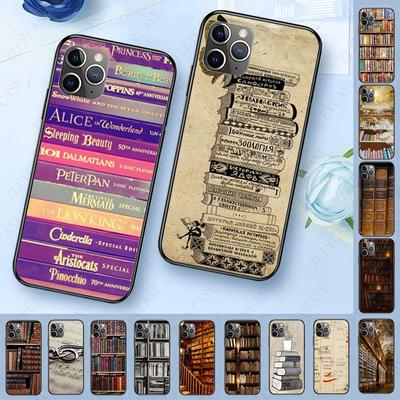 Library Books Card Phone Cover For Iphone 12pro 13pro 11pro Max 5s SE 2020 6splus 7 8plus X Xr Xsmax 12mini 13mini Cases Coque