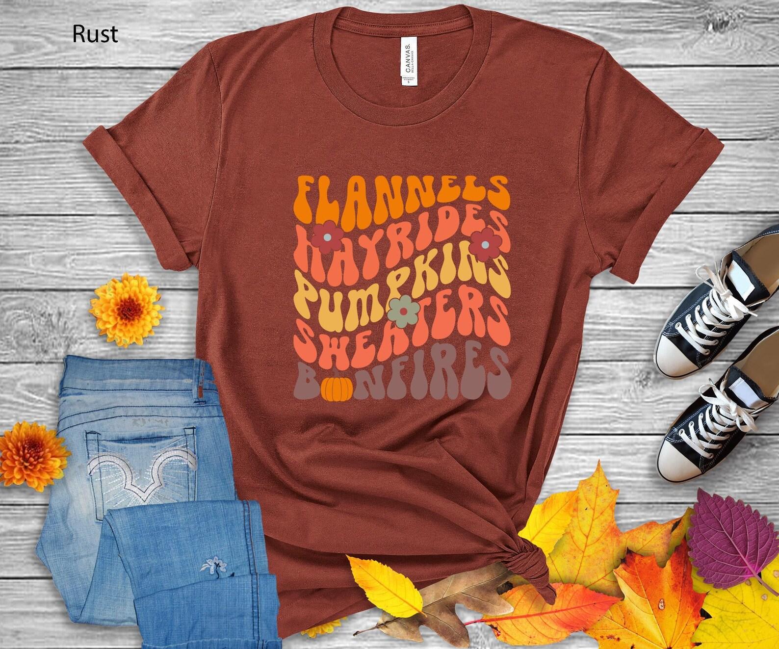 Fall Vibes T-Shirt | Autumn Bonfire Tee L