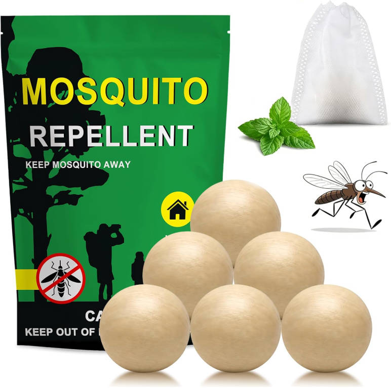 Mosquito Repellent Balls Natural Insect Repellent for Indoor and Outdoor Use Long Lasting Protection Against Mosquitoes and Bugs 12 Pieces Pack