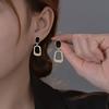 2023 New Fashion Trend Unique Design Elegant Delicate Geometric Zircon Square Earrings Women Zircon Party Gifts Wholesale