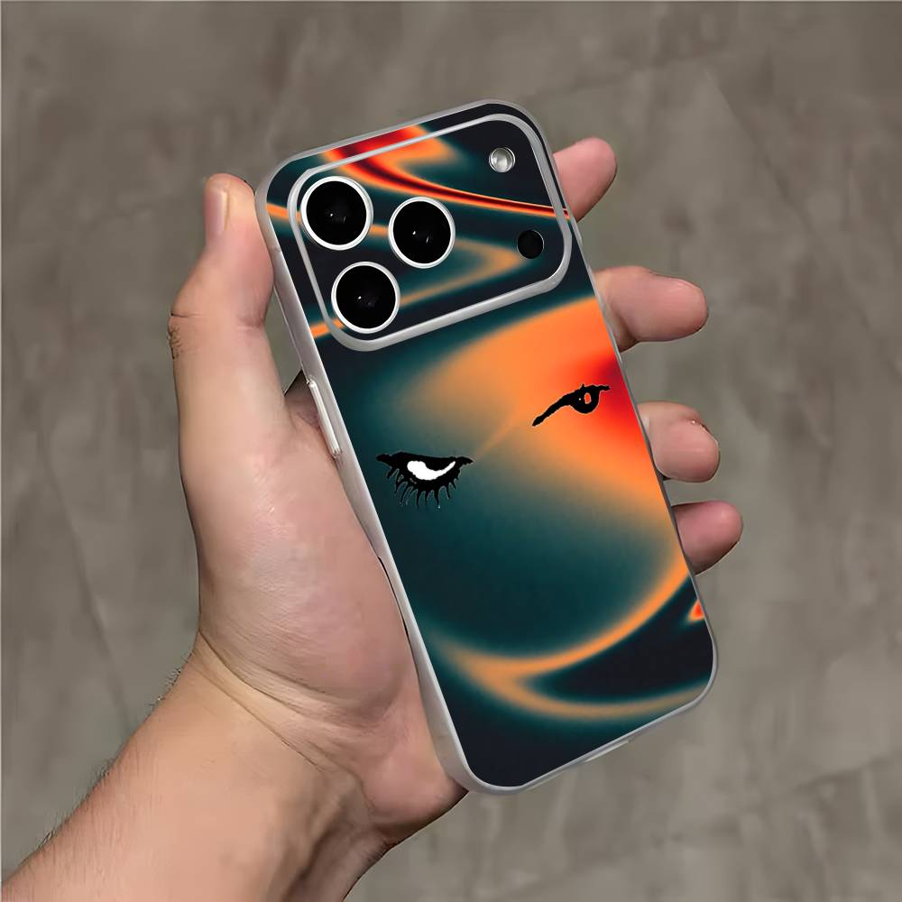 A C-Clockwork O-Orange Transparent White Phone Case For iPhone 17,16,15,14,13,12,11,Pro,Max,Plus Magnetic Wireless Charging