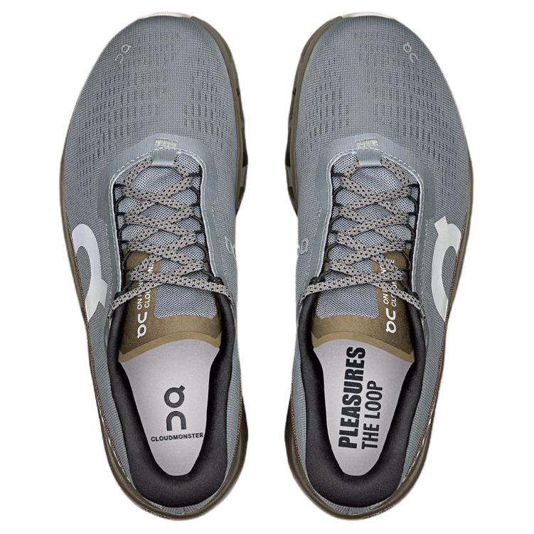 The Loop Running Supply x Pleasures x  Cloudmonster 2 Mist Olive Women Sneakers Grey 3WF10393192