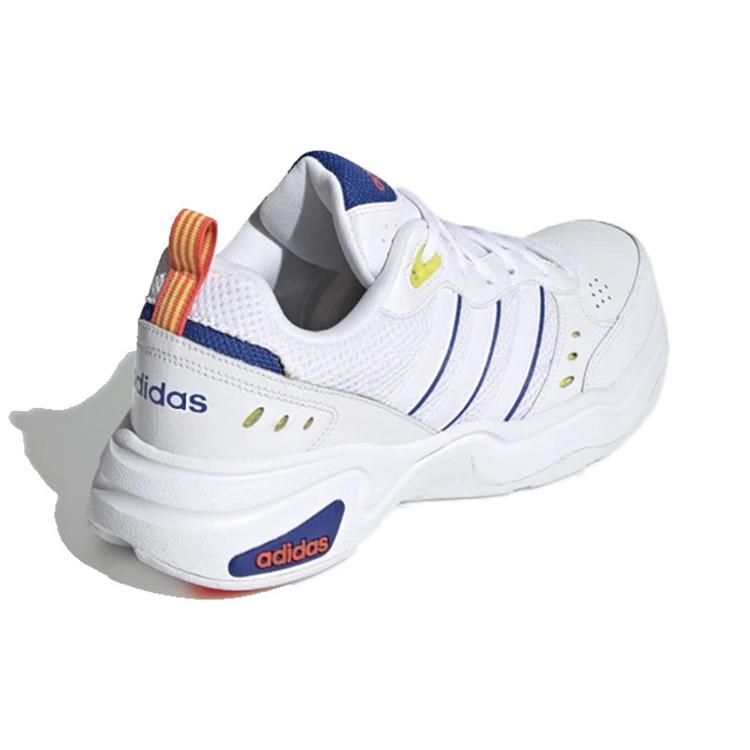 Adidas Neo Strutter Mesh, Textile Sports Slip Resistant Abrasion Resistant Low top Casual Shoes Men's White Blue Yellow EG8382