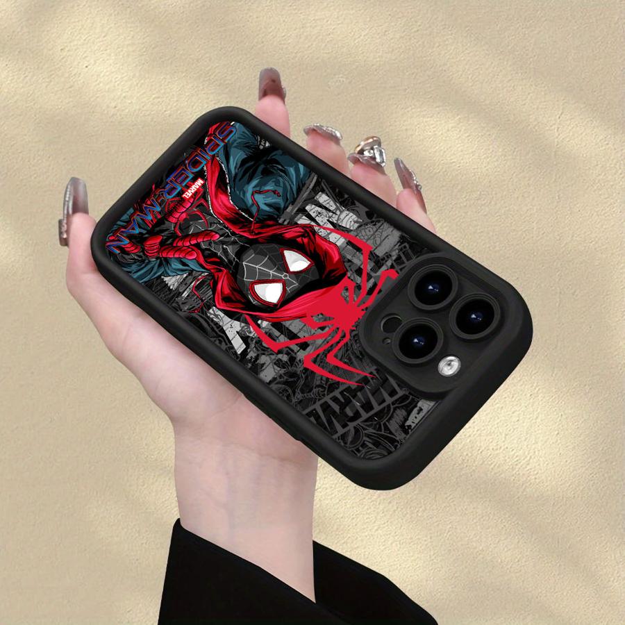 Soft Shell Phone Case for iPhone 15 16 14 Plus XR XS Max 13 12 11 Pro Max 17 Air 16e Marvel Cute Spider Men