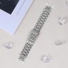 For Google Pixel Watch 2/Watch Stainless Steel Strap Crown Shape Rhinestone Decor Silver Watch Band