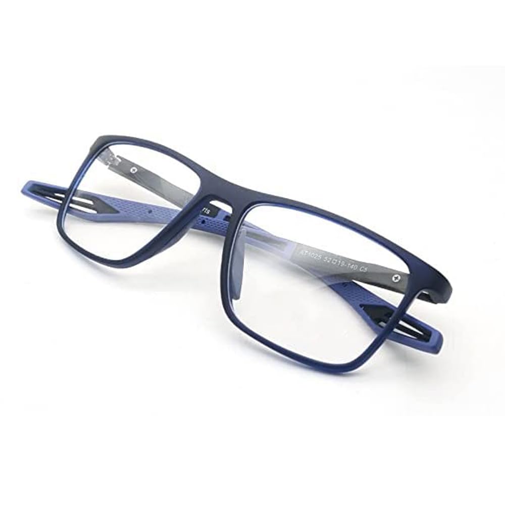 RSINC Full Rim Eye Light Weight Frame Eyeglass Spectacle Flexible Blue-Black | AT1025 C5 53-16-140 IB-9 M1 HG-AXV7-4GTT