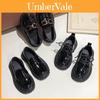 Neu eingetroffen 2023 Schwarze Prinzessinnenschuhe mit dicker Sohle für kleine Mädchen