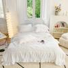 White Cute Seersucker Fabric Summer Air Conditioner Quilt Blankets Bedspread Comforter Bed Cover Sheet Pillowcase 1-4Pcs #/