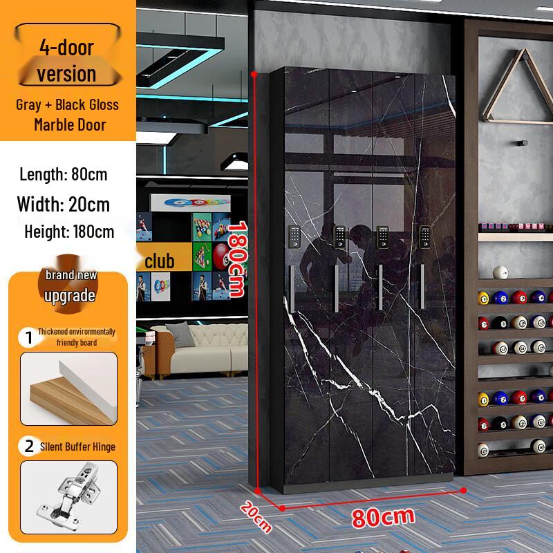 Billiard Cue Storage Cabinet with Touch Screen Password Lock