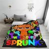 Soft Funny Throw Blanket Sprunki Oversized Fleece Blanket Fiber Text Designs Suitable Custom Blankets