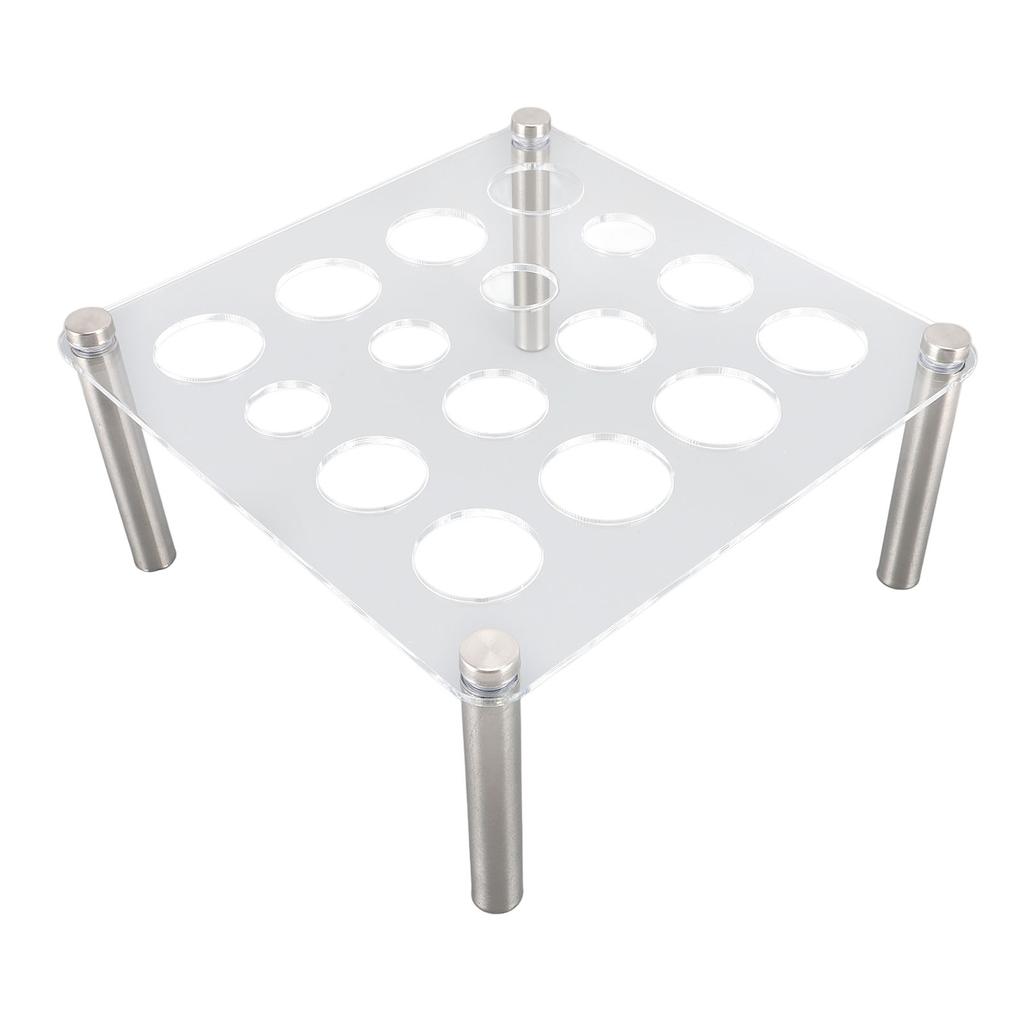 Chess Piece Die Crafting Holder 16 Holes Acrylic Board and Aluminum Support Rods for International C