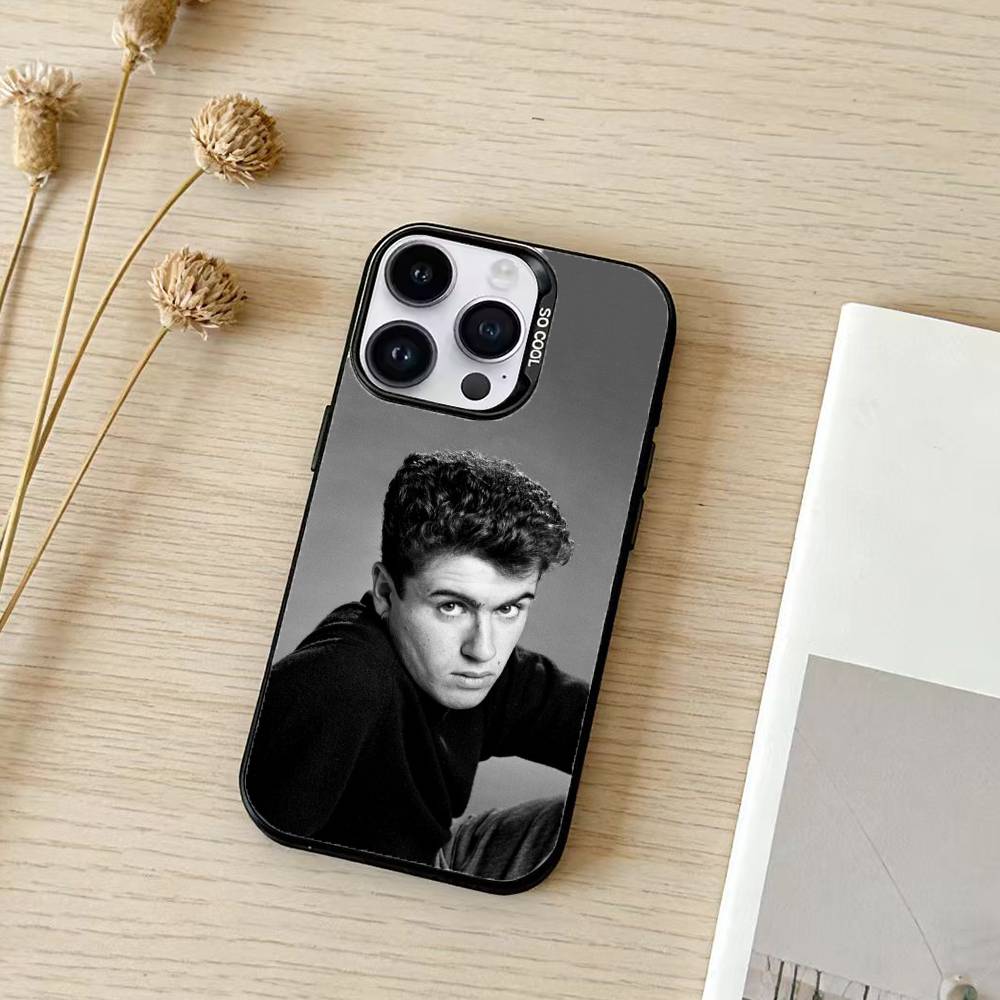 George Michael Phone Case For iPhone 17,16,15,14,13,12,11,Pro Max,Plus Candy Silver Cover