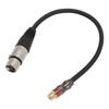 XLR Female To AV Female Cable 30cm Length 6mm Diameter XLR AV Adapter Cord for Mixer Microphone Amplifier