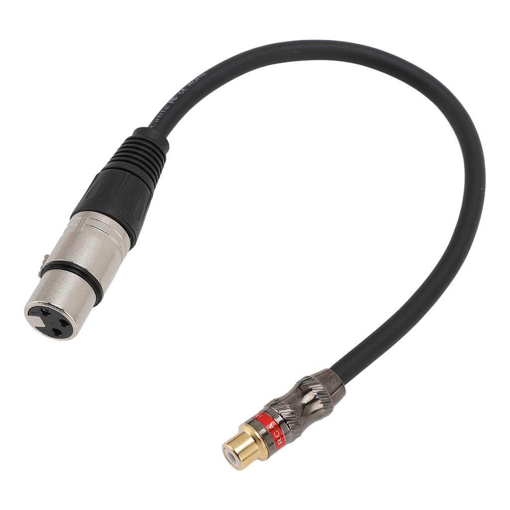 XLR Female To AV Female Cable 30cm Length 6mm Diameter XLR AV Adapter Cord for Mixer Microphone Amplifier