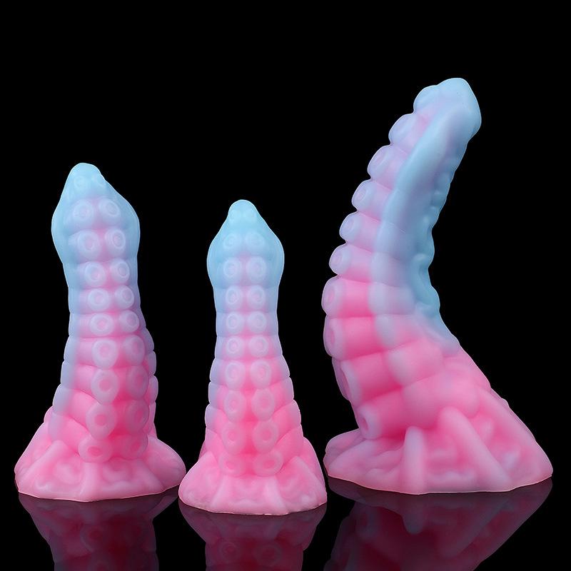 Luminous Octopus Anal Plug - Super Soft Silicone Suction Cup for Anal Stimulation