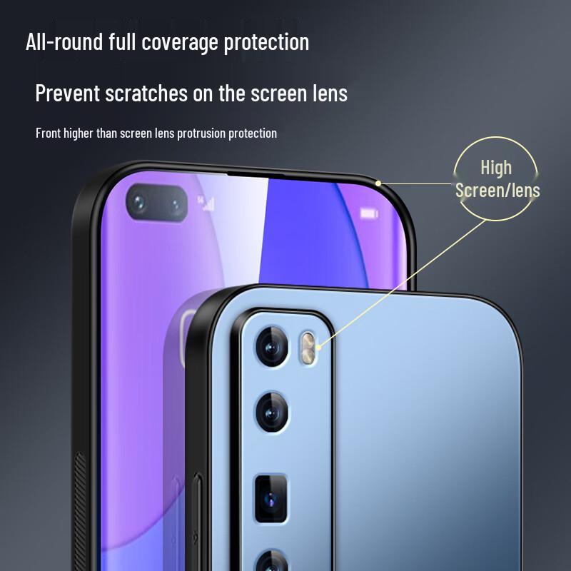 Shangsu AG Frosted Full-Protection Phone Case for Huawei Nova 7/7 Pro
