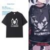 Blue Short-sleeved Anime Peripheral Ghost Kayoko Two-dimensional T-shirt Couple Wear Summer Men and Women Tee