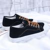 sapatos femininas women cute light weight round toe black spring & autumn student school canvas shoes casual street shoes ga550