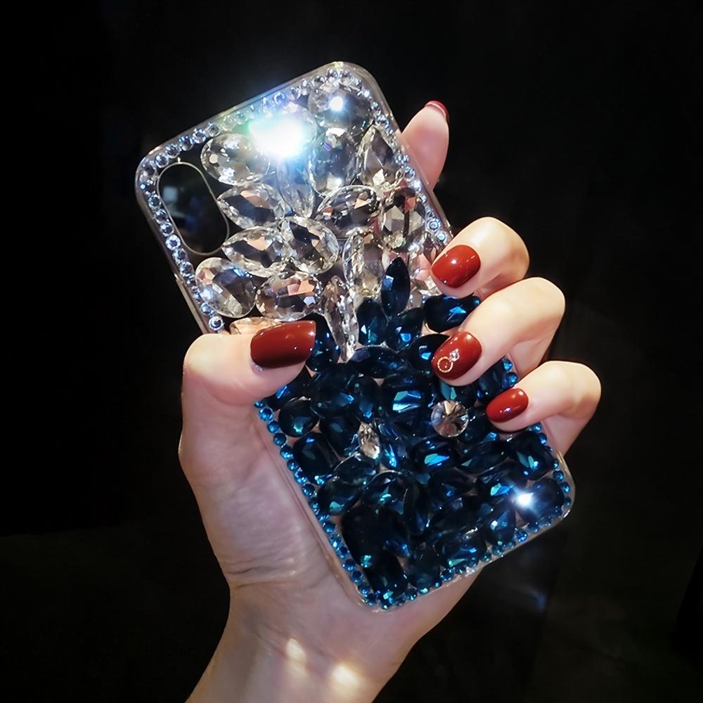 Luxury Bling Rhinestone Crystal Flower Phone Case For VIVO V50 Lite Pro V50E V29E V40E V30E V27E 4G 5G Glitter Diamond Gemstone Cover