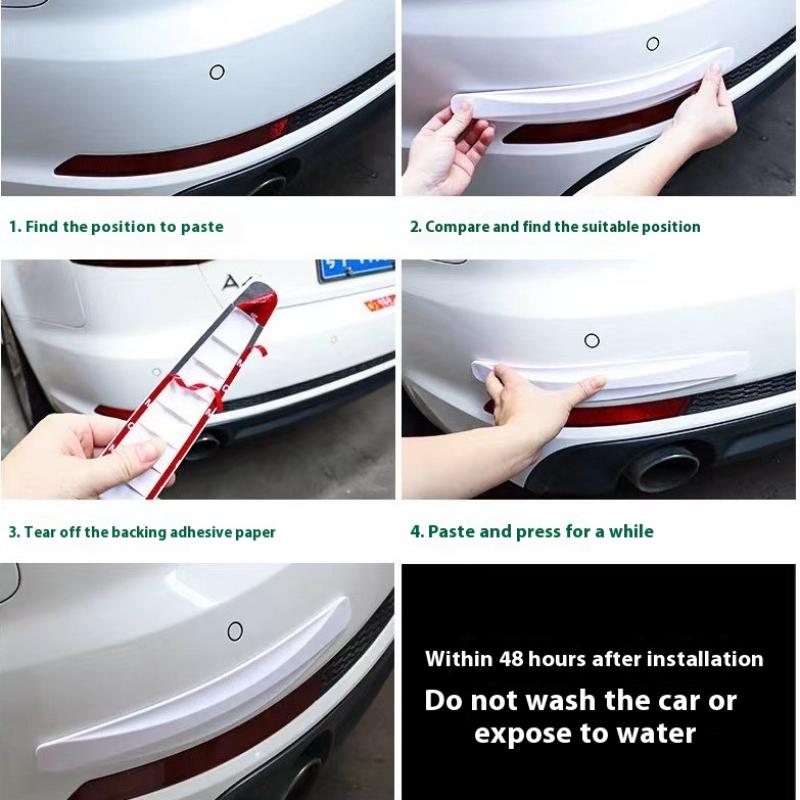 4 Stück Auto Stoßstangenschutzleiste Schutz Eckschutzleisten Kratzschutz Aufprallschutz Autozubehör