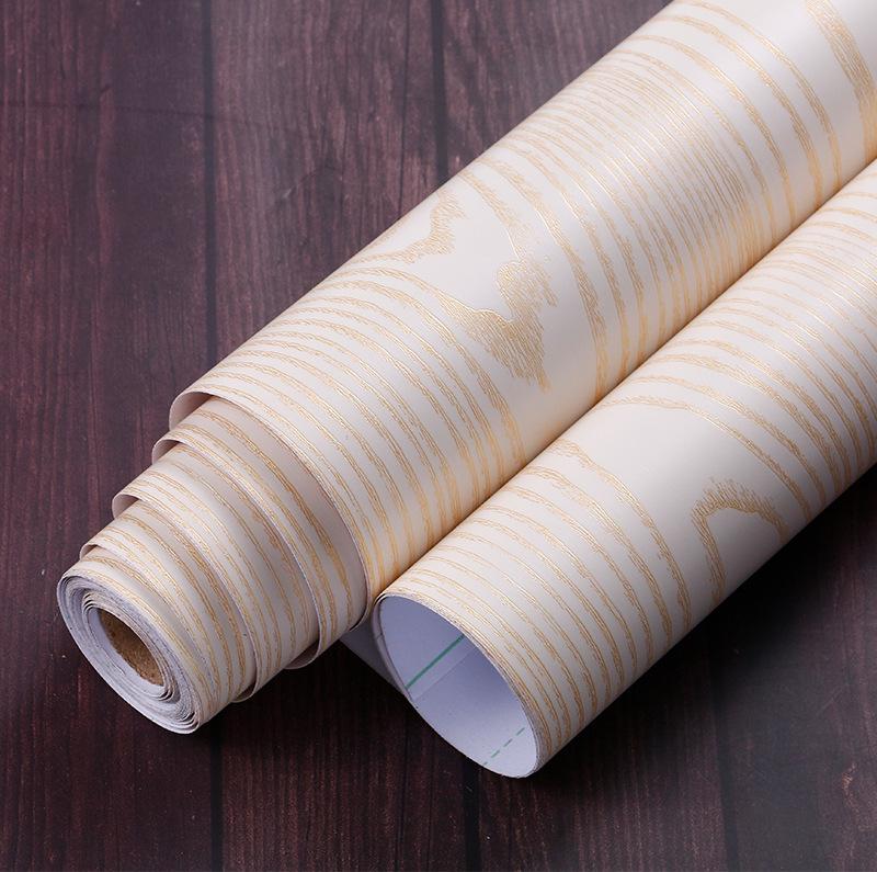 Thick Wood Grain Self-Adhesive Waterproof Wallpaper for Doors & Furniture Renovation