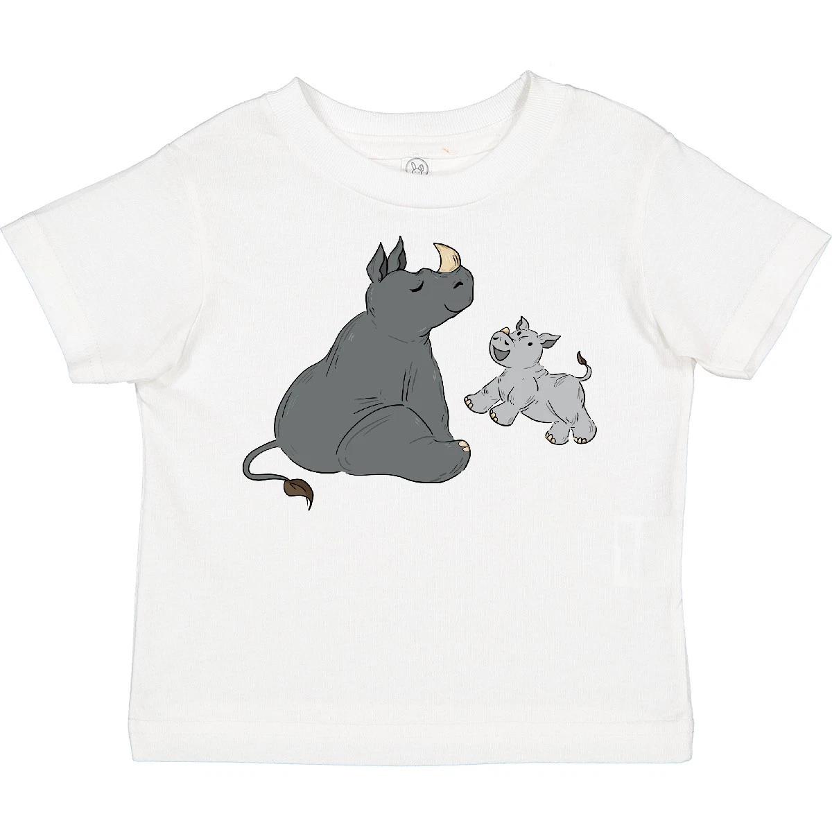 Inktastic Cute Rhinos Toddler T-Shirt Unicorn Unicorns Rhinoceros Animals Lovers 100