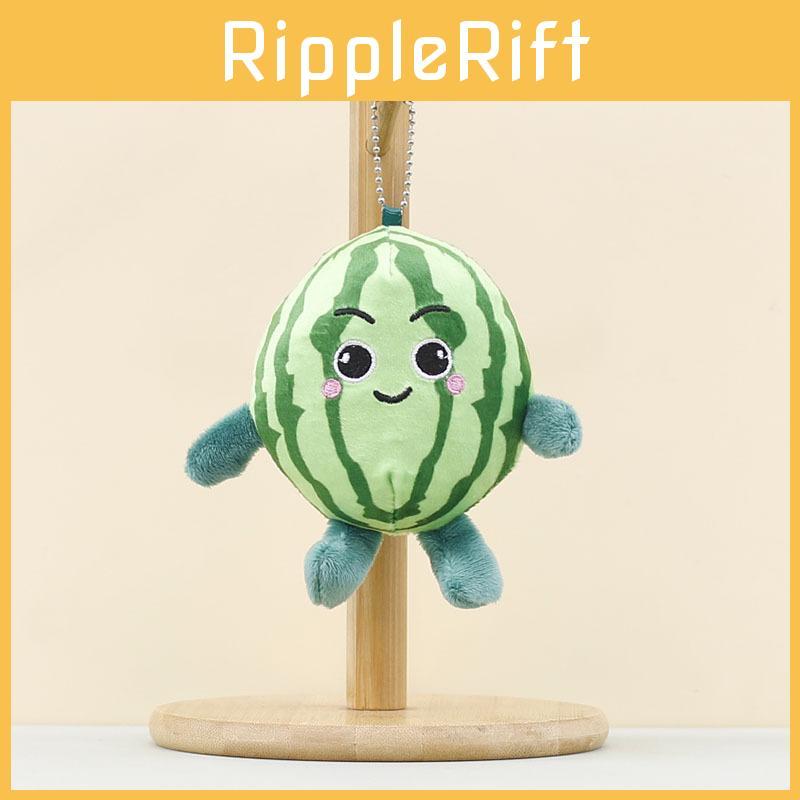 Watermelon Plush Doll Key Chain With Smile And Frown For Bag Decoration And Gifts