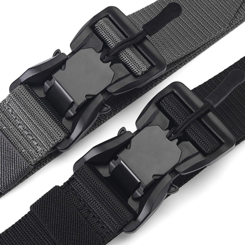 Zinc Zinc Alloy Buckle Canvas Belt Elastic Waist Belts Durable Jeans Waistband Outdoor