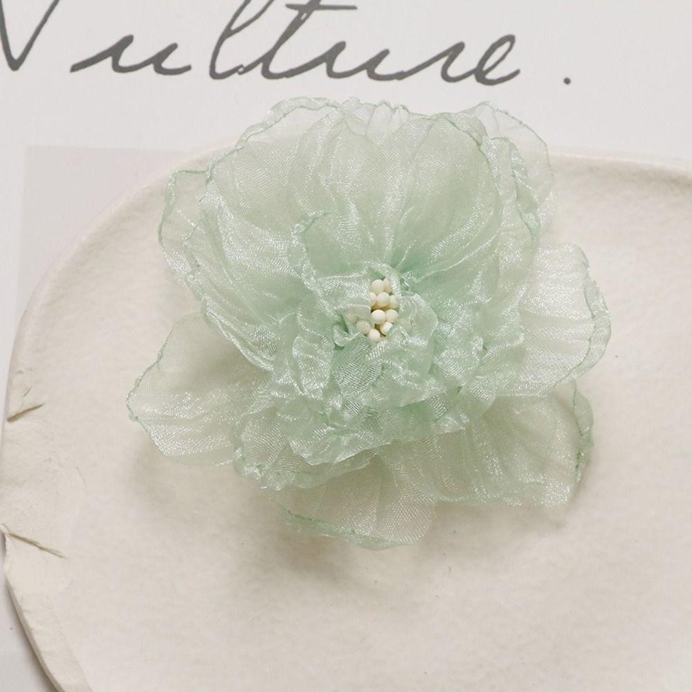Fabric Flower Organza Flower Organza Material Pink Color Wedding Dress Accessories Flower Shape Clothing Accessories Wedding