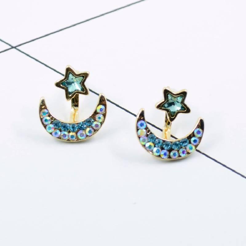 Stunning 2019 New Korean Style Star And Moon Alloy Earrings For Vintage Fashion Lovers