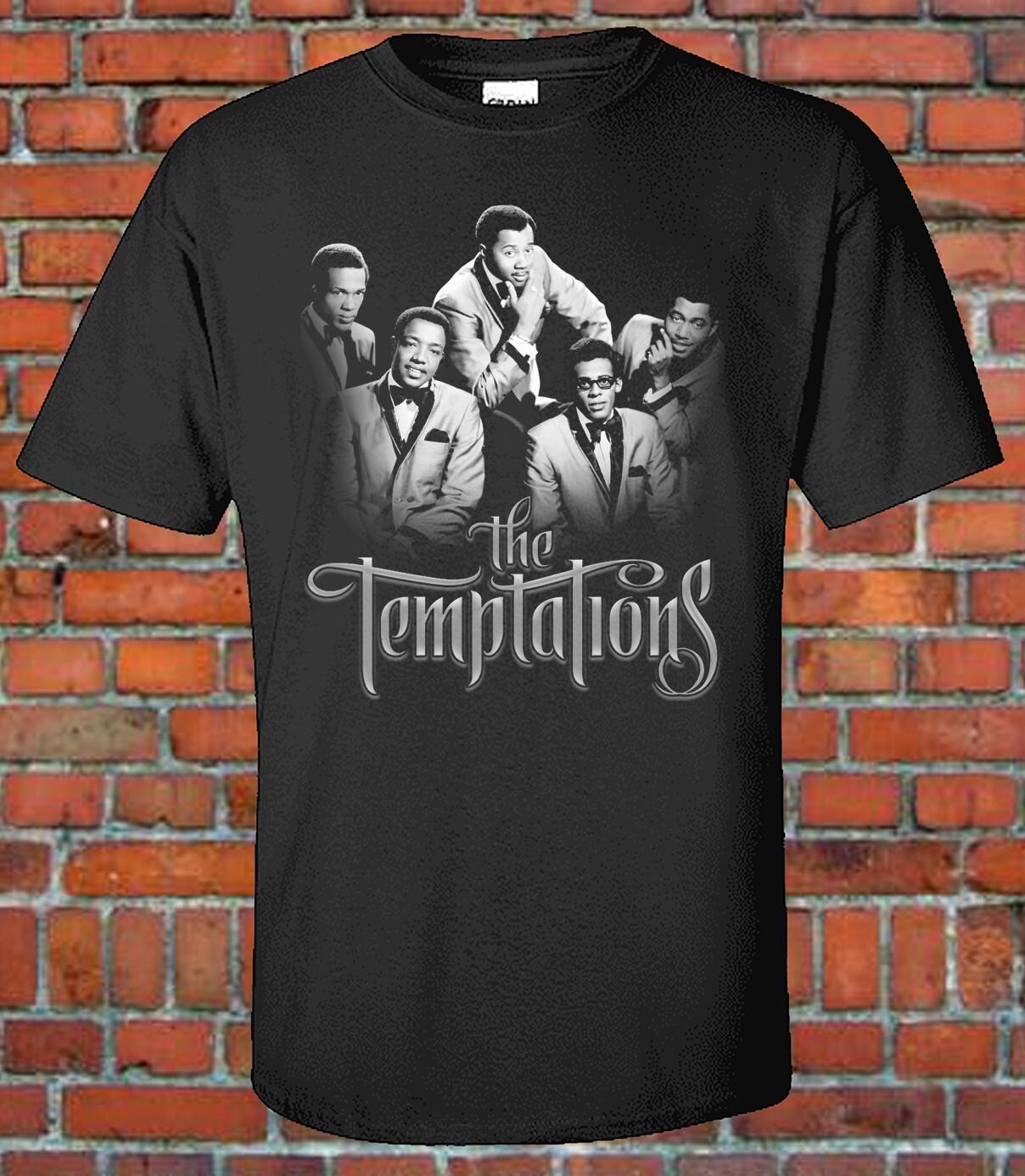The Temptations Classic RB singer Graphic Black and White Image T-Shirt XXXL