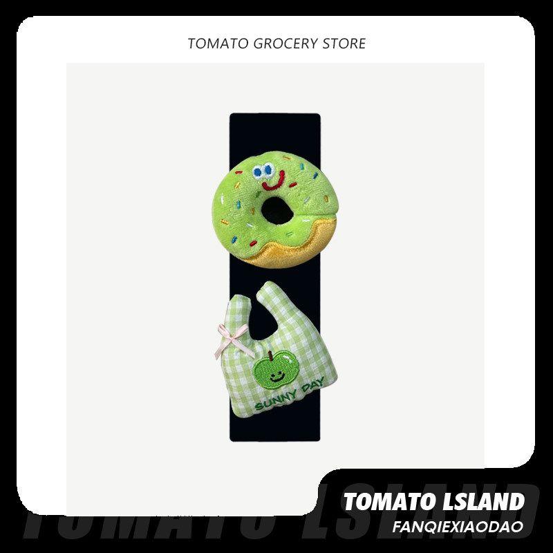Tomato Original Apple Donut Car Seat Belt Shoulder Cover Cute Car Accessories Shoulder Pad Anti-Wear Universal Single Apple Donut - Black Shoulder Pad